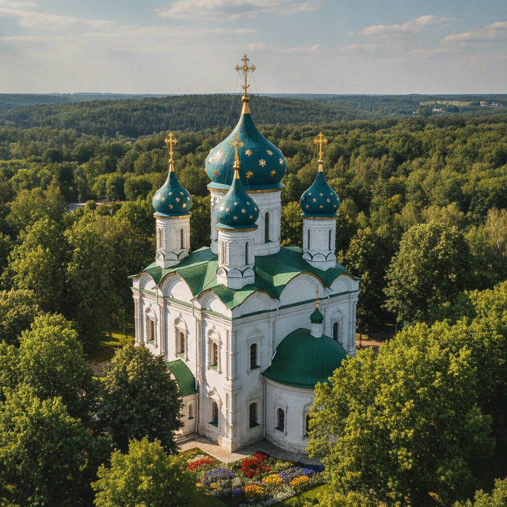 Покровская церковь в лучах солнца