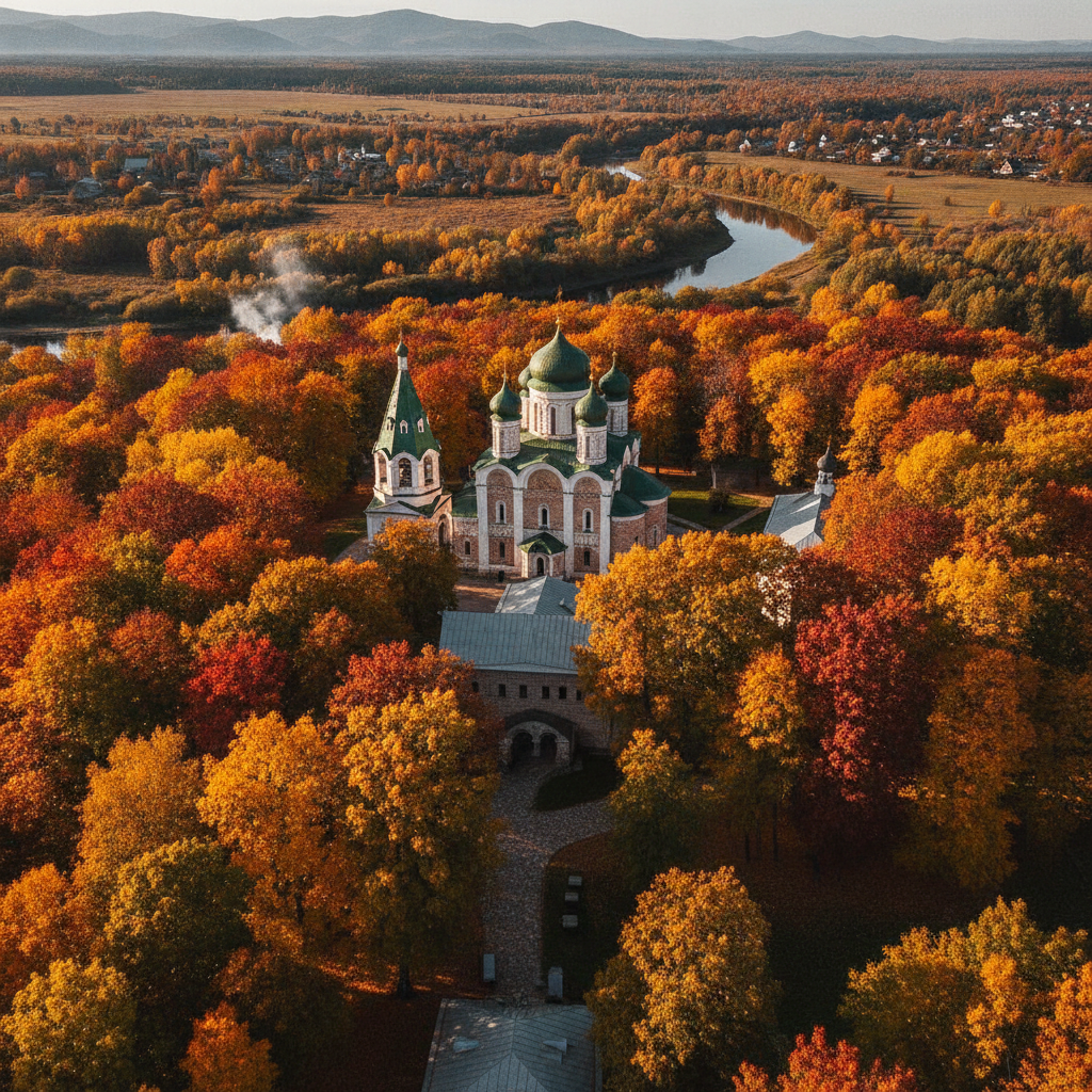 Покровский монастырь в осенних красках