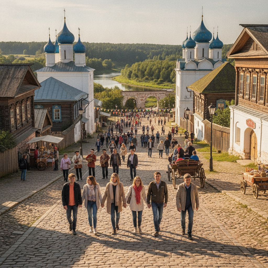 Прогулка по мощеным улицам Суздаля
