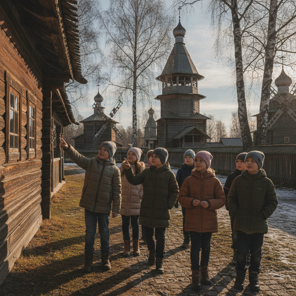 Экскурсия по музею деревянного зодчества